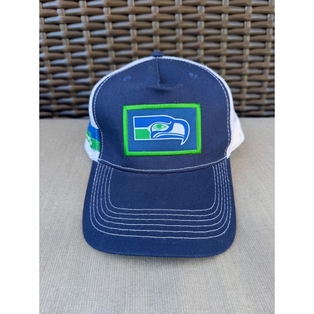 Seattle Seahawks NFL Season Ticket Holder 2009 Trucker Hat Navy Snapback Cap